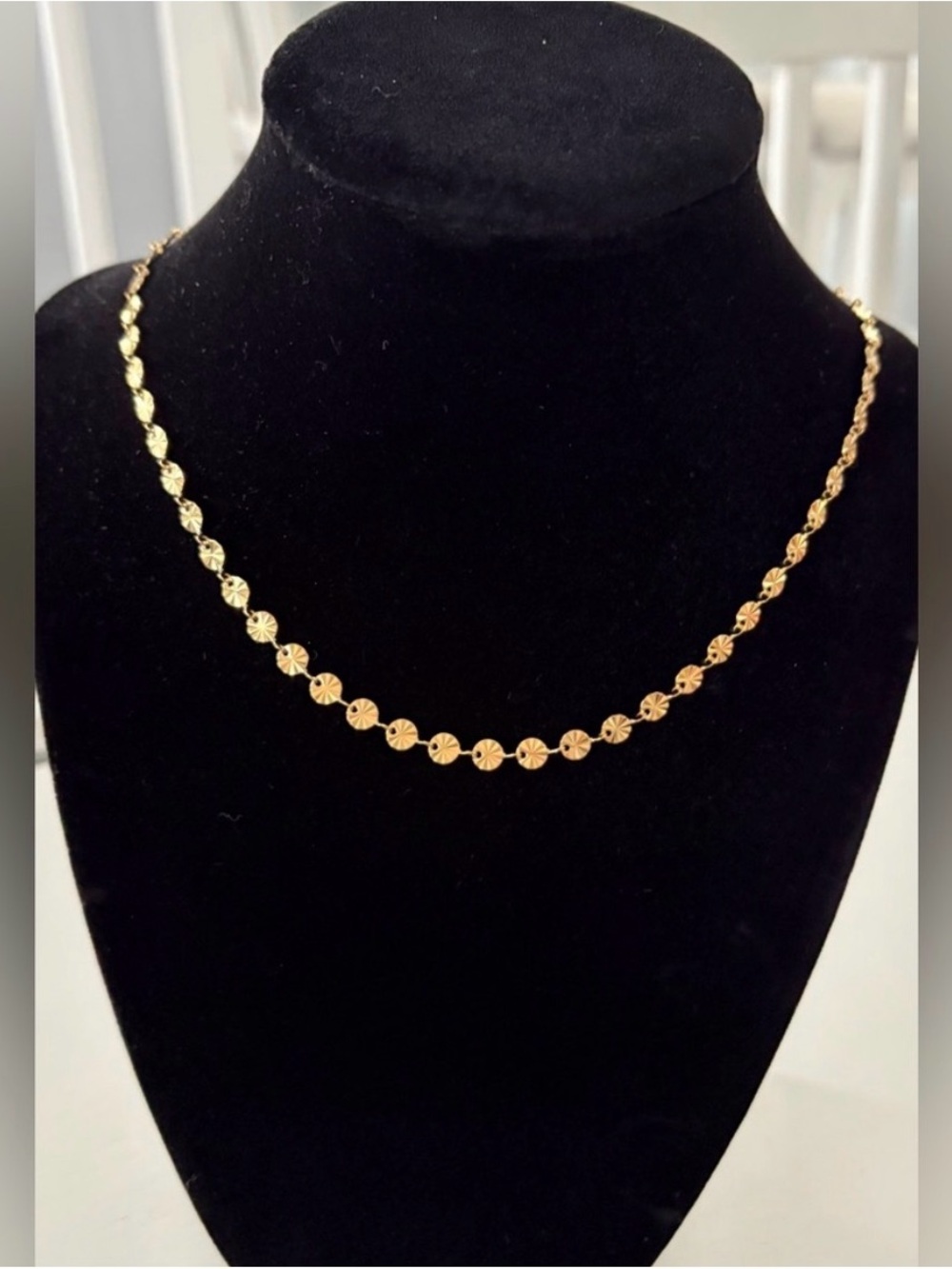 Sunburst 18k PVD resistant! Water and tarnish proof. Perfect for stacking.